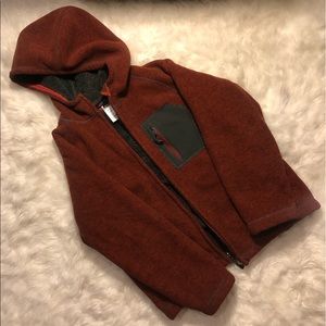 REI BOYS SHERPA FLEECE SWEATER W/ HOOD